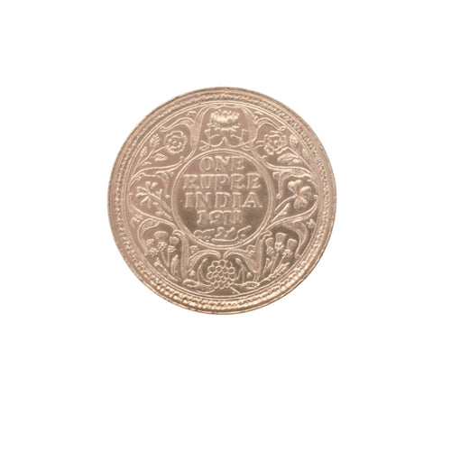 10 Grams Silver British India King George Coin - 3cm Diameter