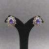 Victorian Zircon Stud Earrings - Elegant Period Design
