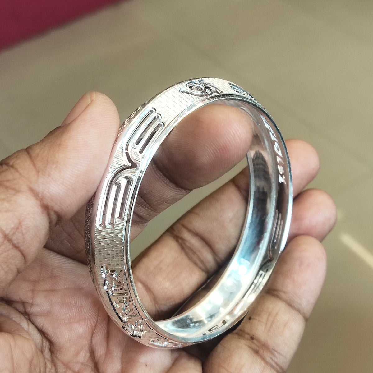 Silver Men's Kada - Size 2.8