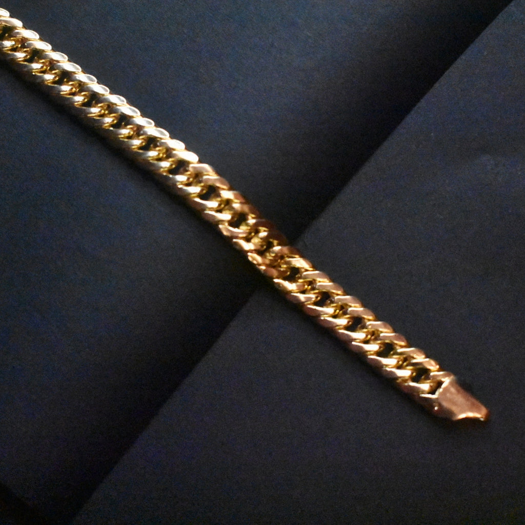 ASP 24K Gold Plated Cuban Men's Bracelet - Gilded Glory Collection