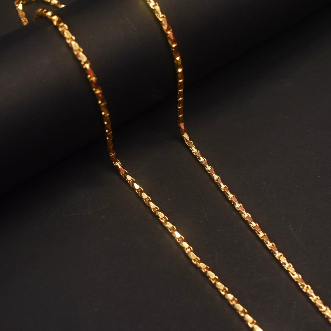 24 Inch Panchloha 2mm Bulb Chain - Anti-Tarnish Five Metal Unisex Necklace