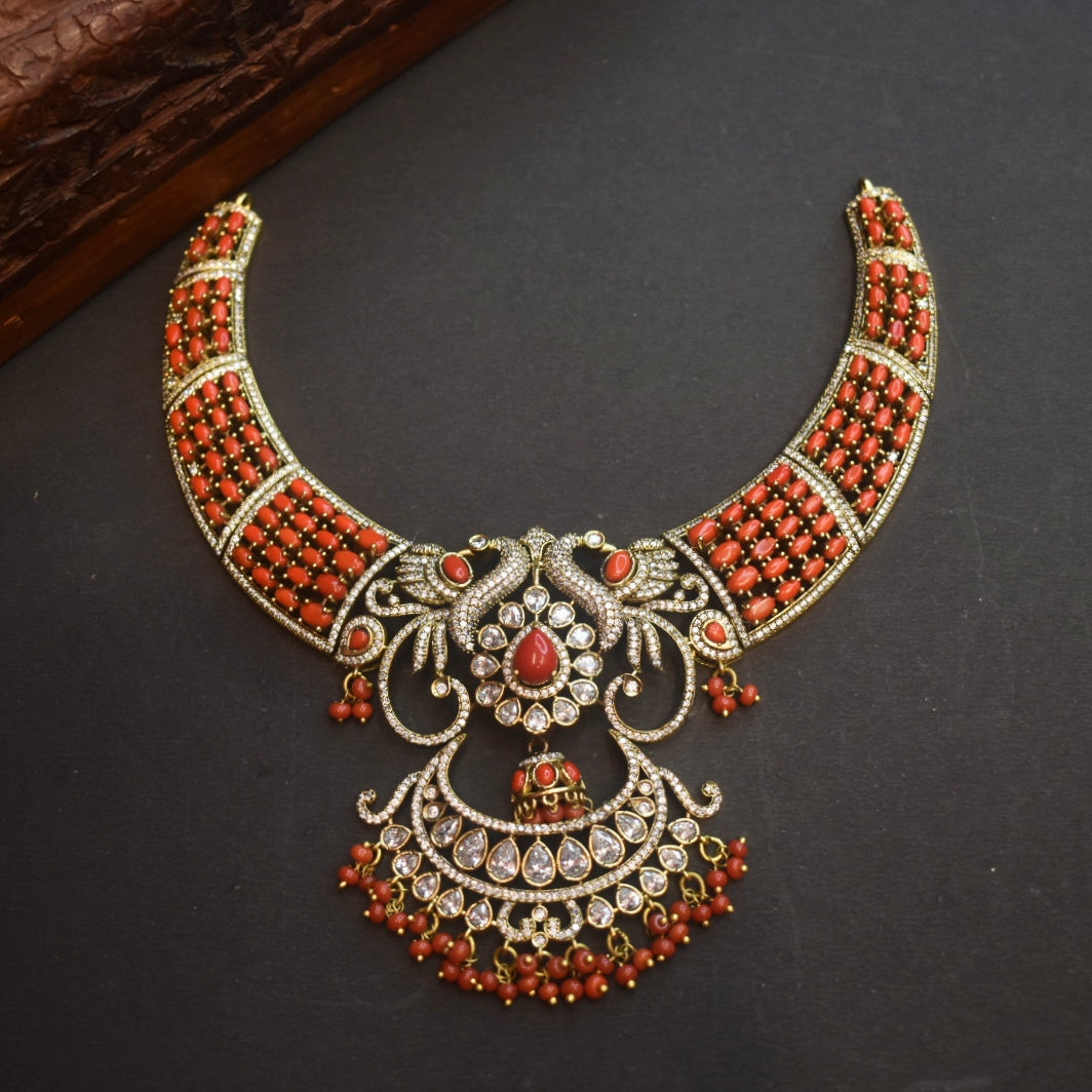 Asp Victorian Coral Necklace Set