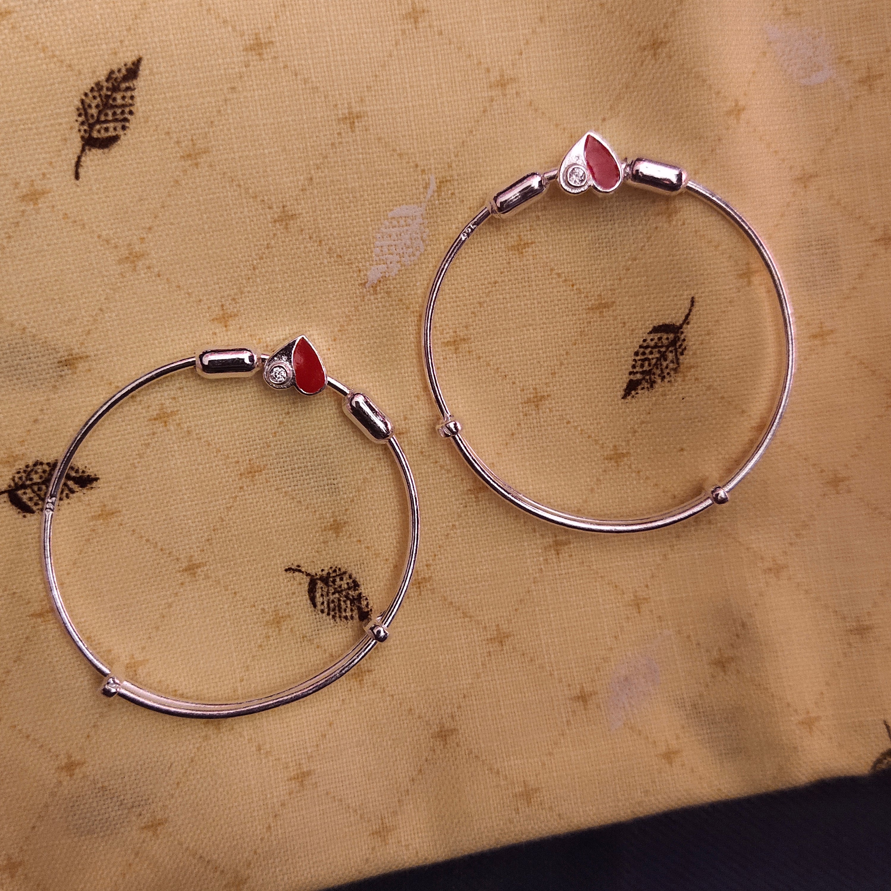 925 Silver Adjustable Baby Bangle - Infant Charm Bracelet 0-18M