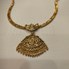 24K Gold Plated Cubic Zirconia Naan Patti Necklace | South Indian CZ Jewelry