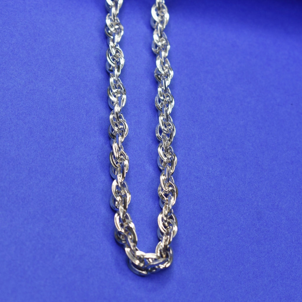 92.5 Sterling Silver Hollow Chain for Men - 20 Inch Lightweight Design (23g)