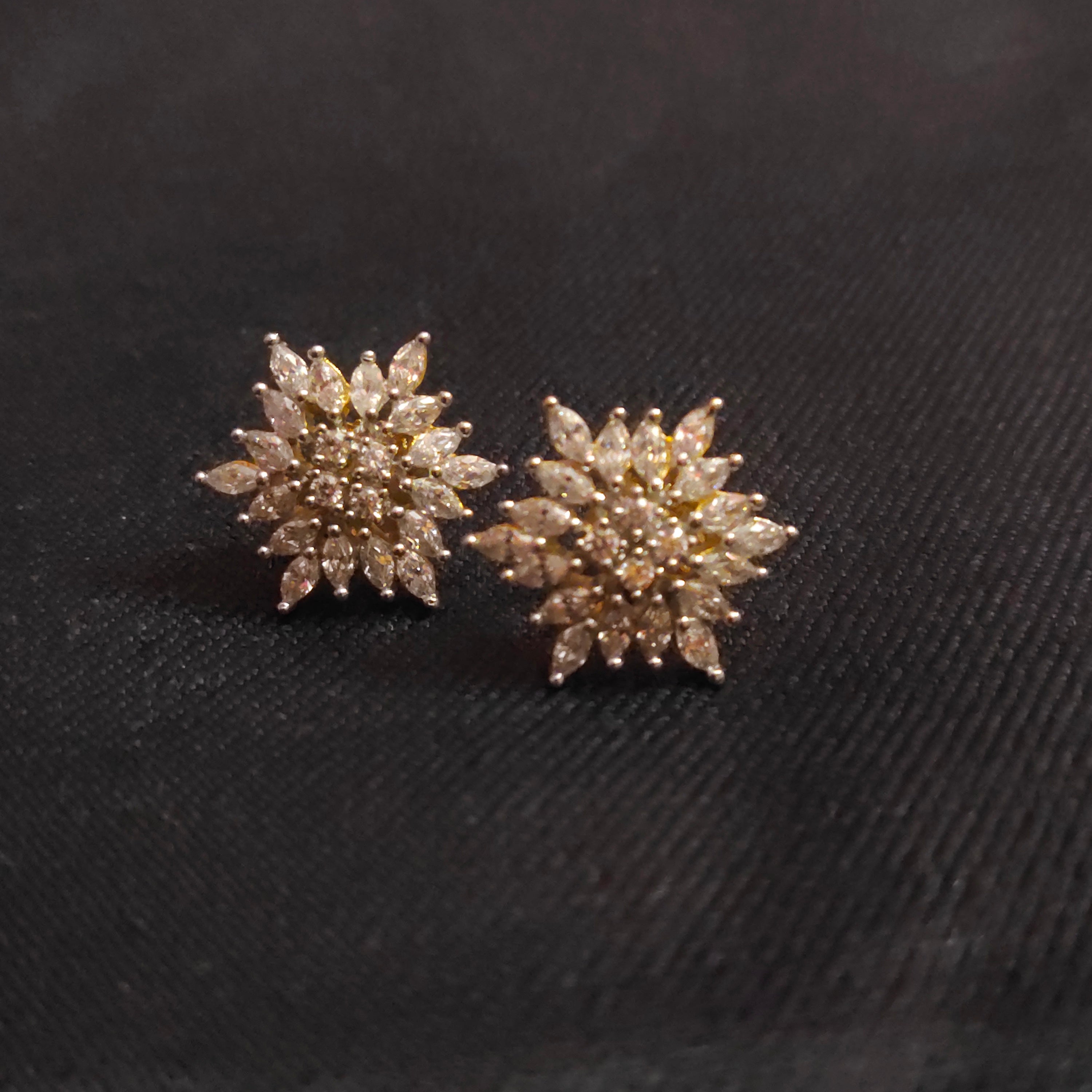Classy American Diamond Stud Earrings - Dazzling Elegant Design