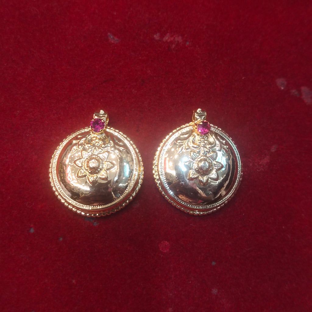 24K Gold Plated Ornate Floral Thali Bottu Mangalsutra Pendant