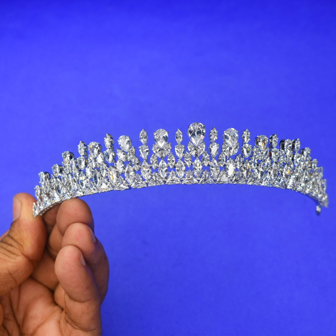 American Diamond Birthday Tiara - Elegant Crown for Special Celebrations