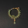 24K Gold Plated South Indian Nath | No Piercing Nose Ring with Zircon Stones
