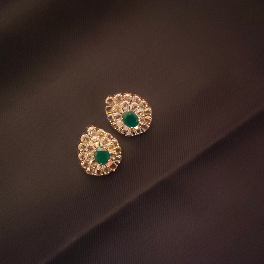 Uncut American Diamonds Studs Earrings By Asp Fashion Jewellery