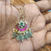 Traditional Gold Plated Jadau Kundan Maang Tikka with Ruby Accents