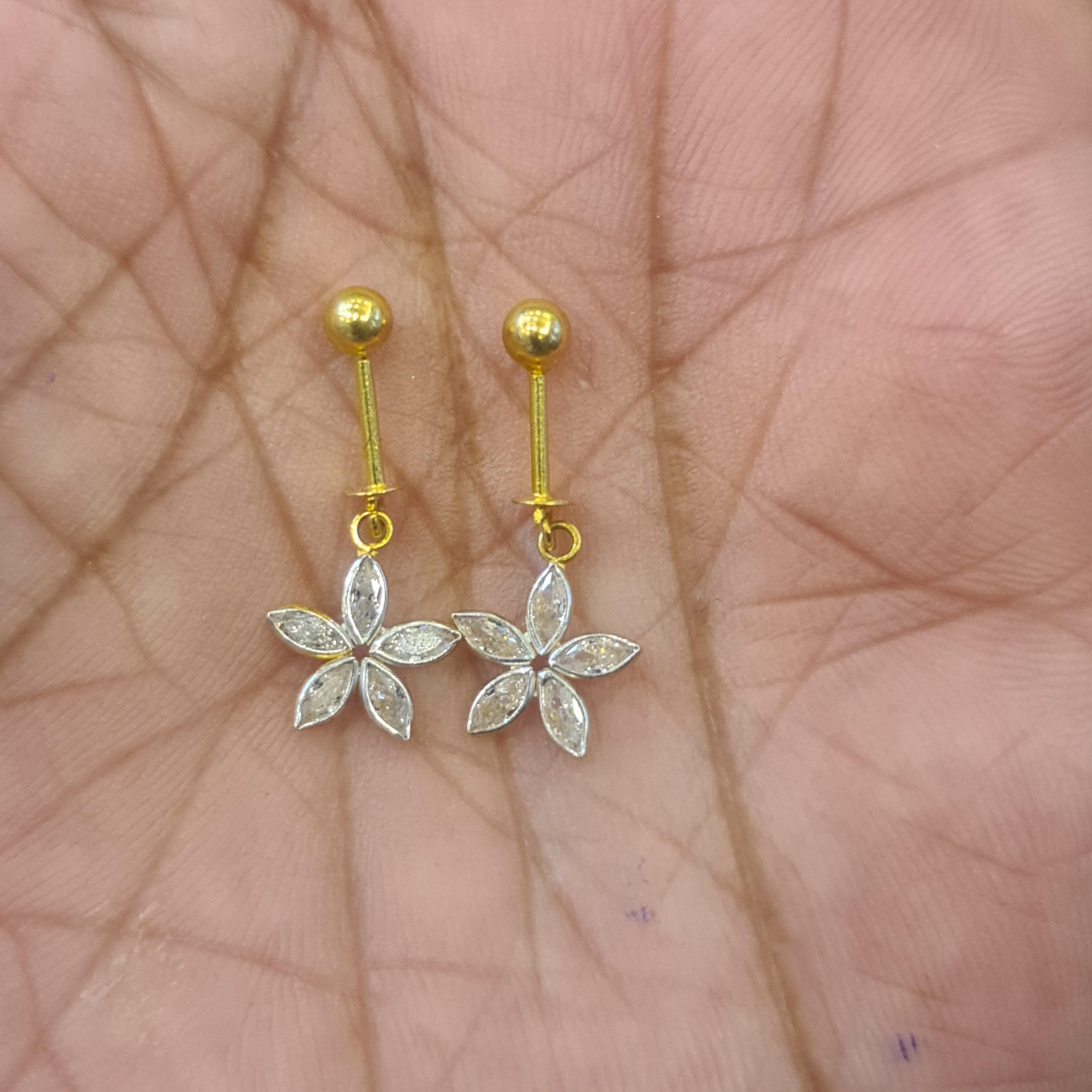 18 BIS Hallmarked Gold Bugudi Earrings