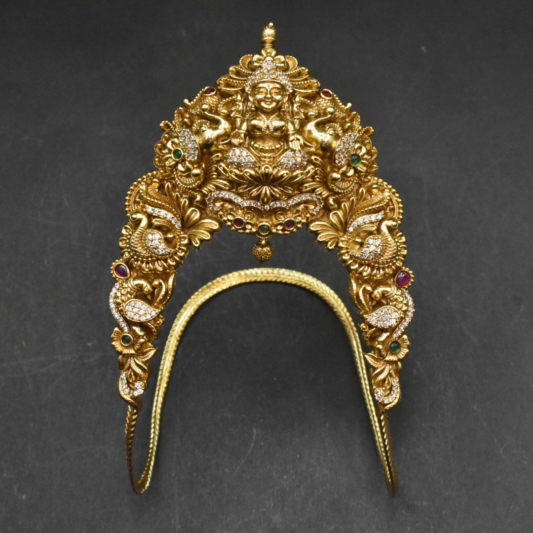 Traditional Temple Vanki Armlet - Gold Plated Deity Design