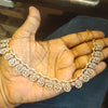Rhodium-Gold White Zircon Necklace Set - Premium Quality