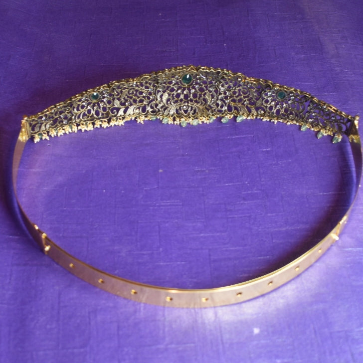 Victorian CZ Bridal Vaddanam - Premium Kundan Waist Belt with Pearls