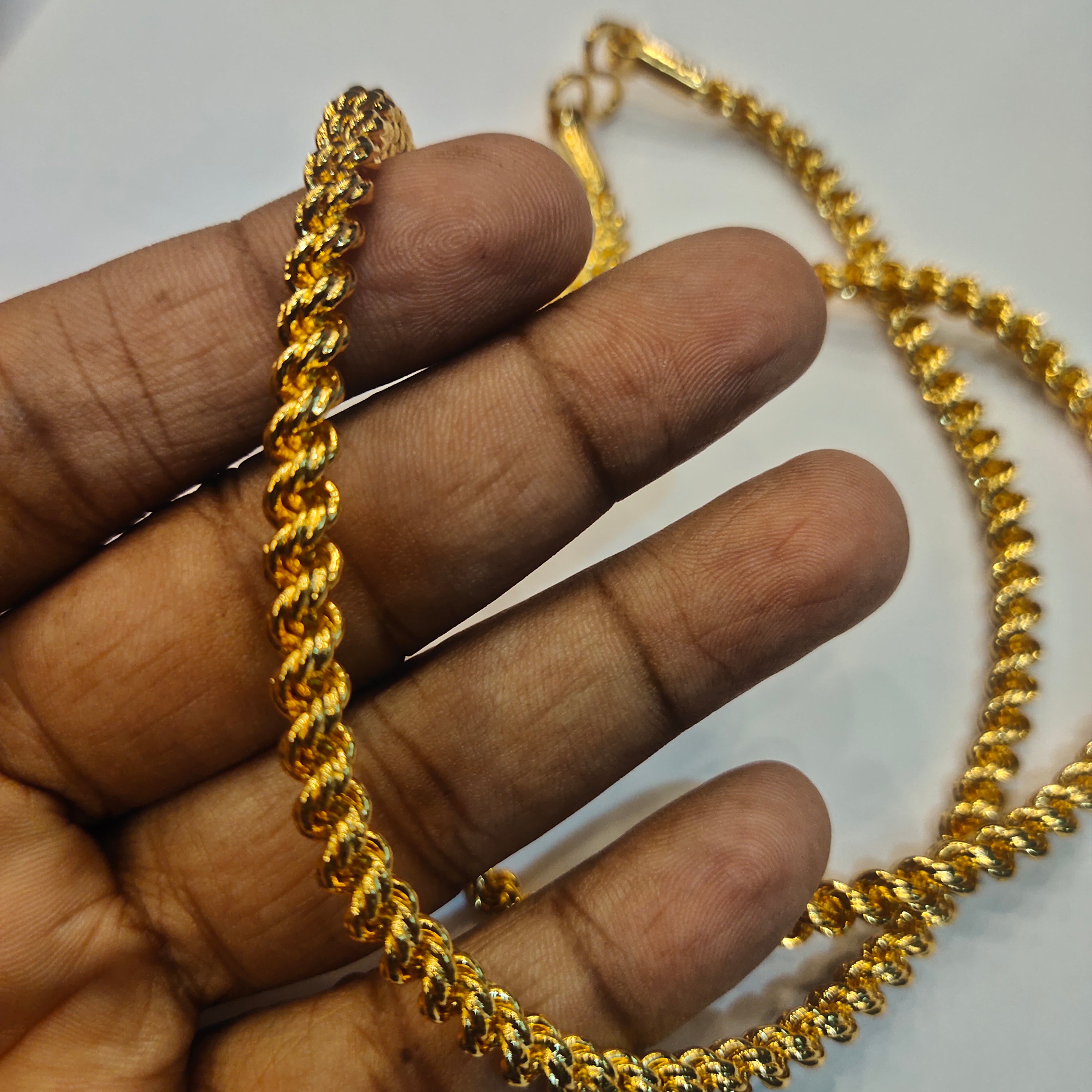 24 Inches Panchloha Rope Chain - Anti-Tarnish Five Metal Unisex Necklace