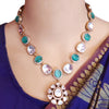 "Exude Elegance with the Royal Green Kundan Necklace Set: A Majestic Creation by Asp Fashion Jewellery"