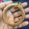 Antique Finish 24K Gold Plated Openable Kada for Men (Size 2-8)