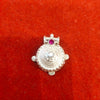 Silver Round Engraved Pustal Mangalsutra Pendant