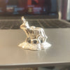 Silver Cow with Calf Figurine Set III