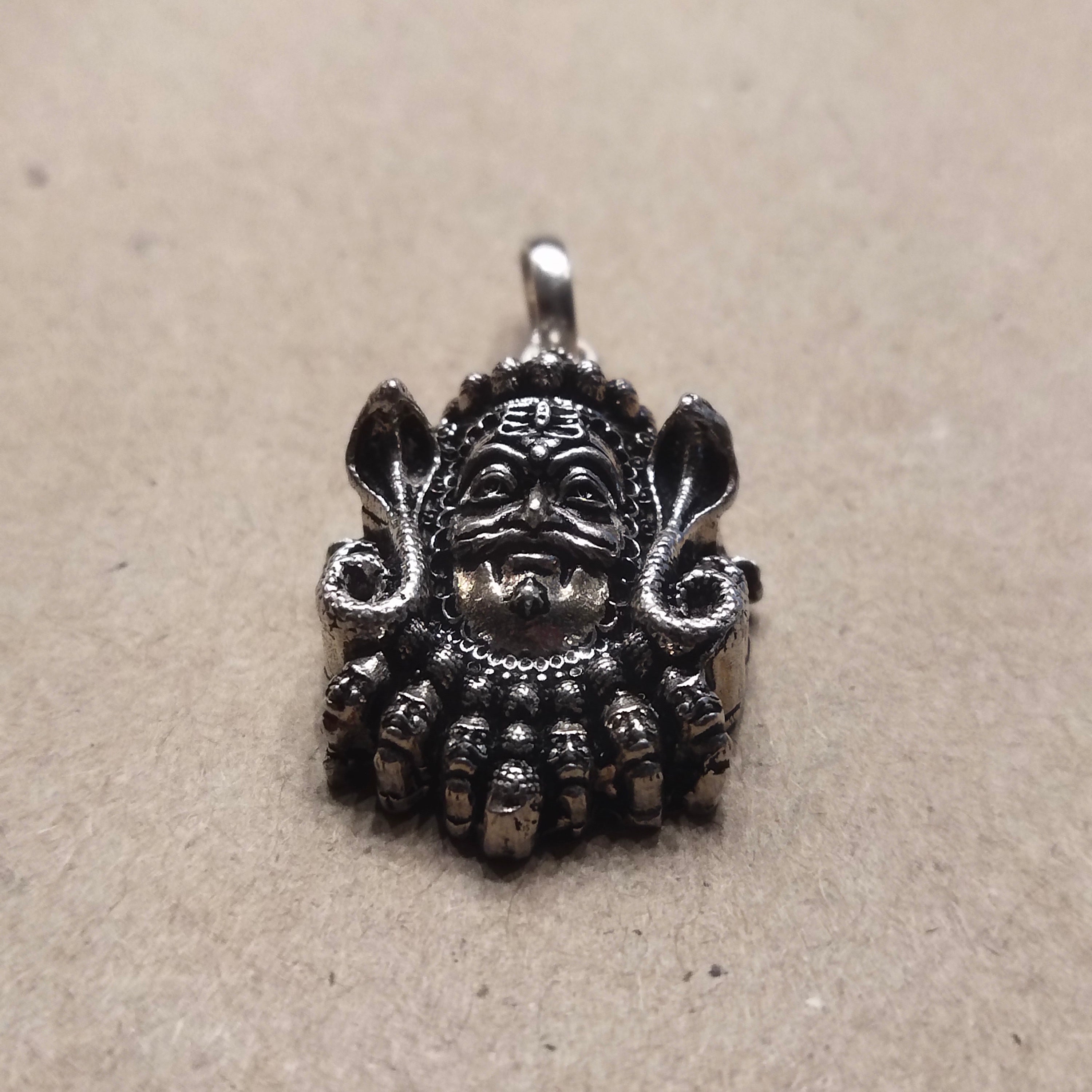 Asp Silver Mahakal Pendant for Men