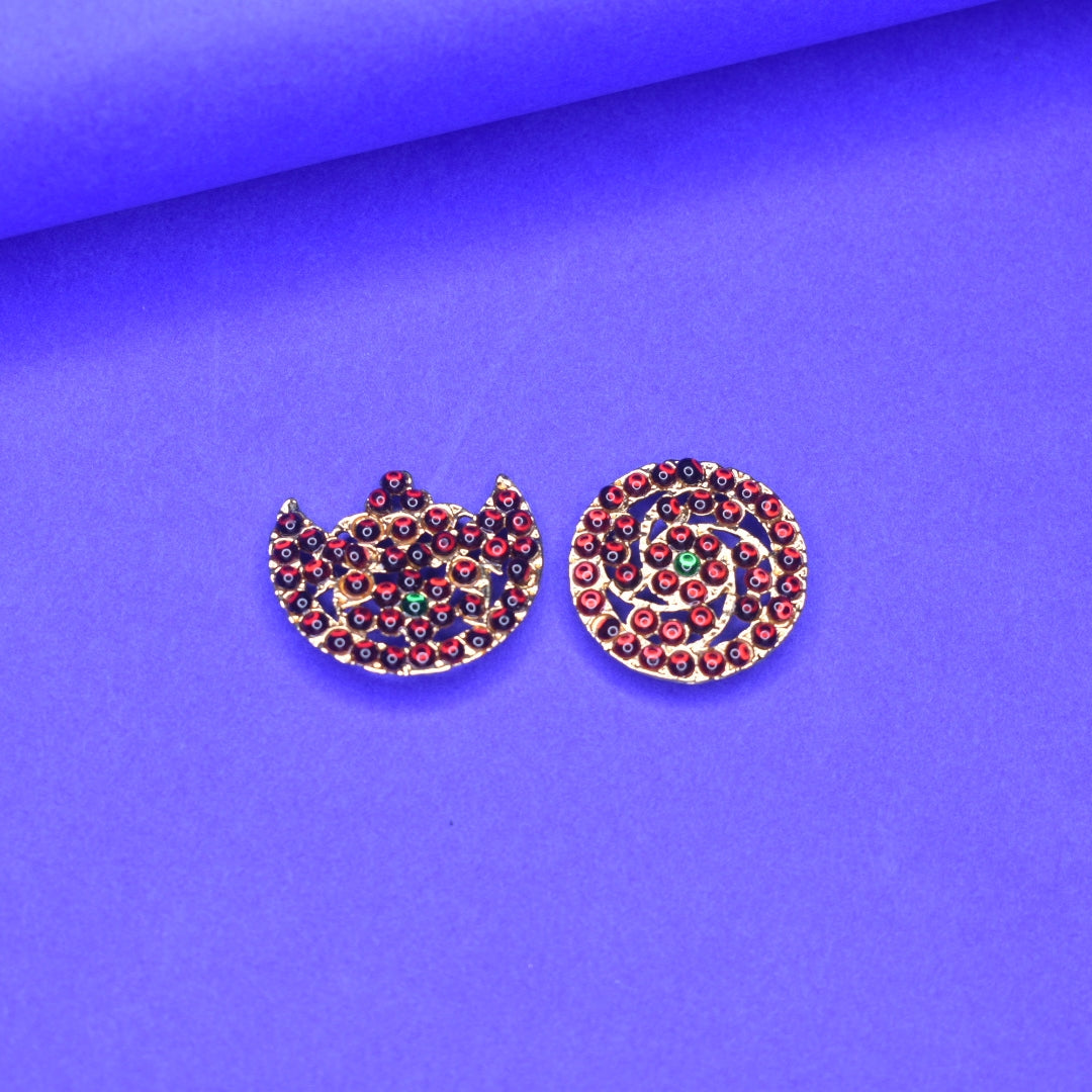 Classical Bharatanatyam Jewellery Set - 12 Piece Temple Dance Ornament Collection