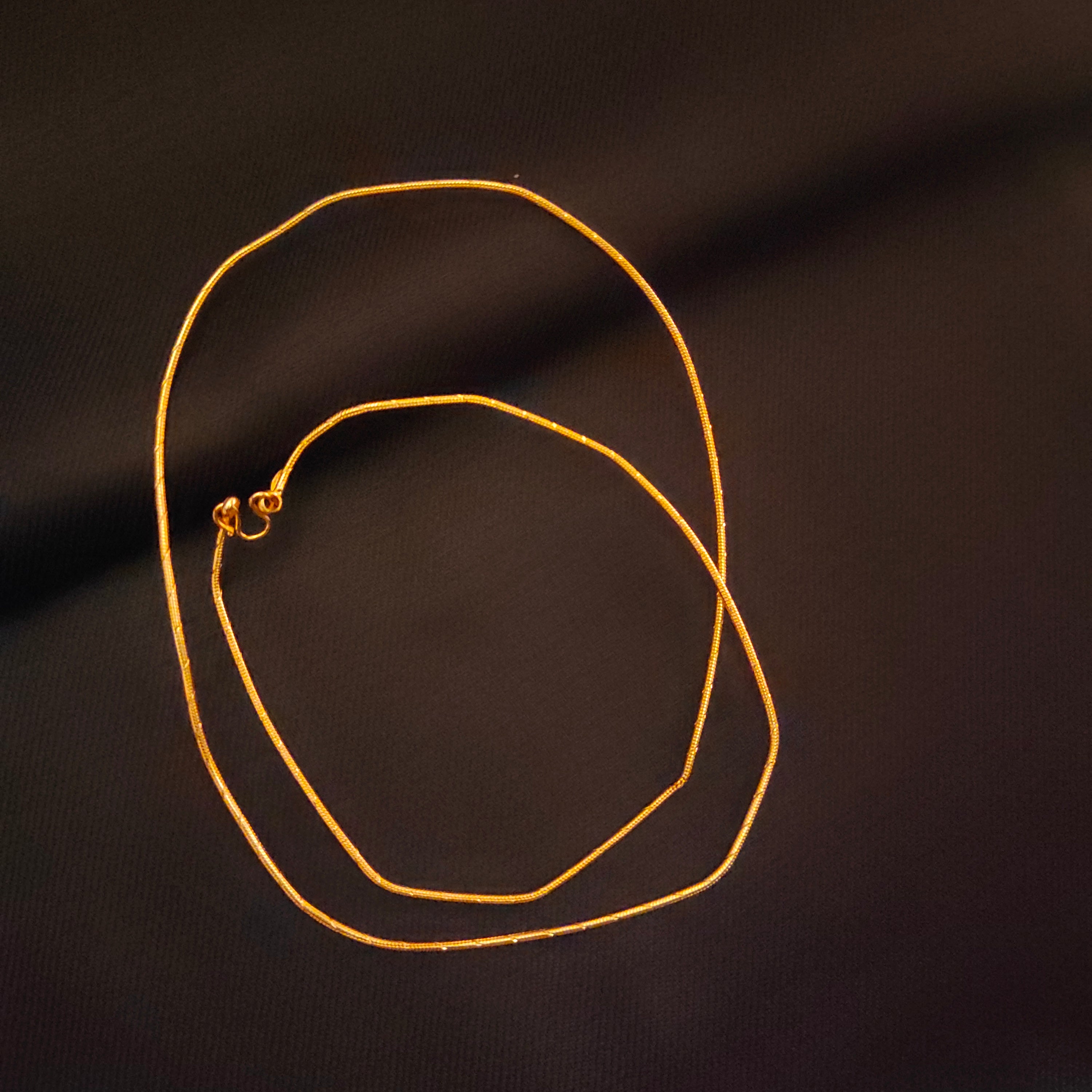 24 Inch Thin 24K Gold Plated Chain - Delicate Unisex Necklace for Daily Wear