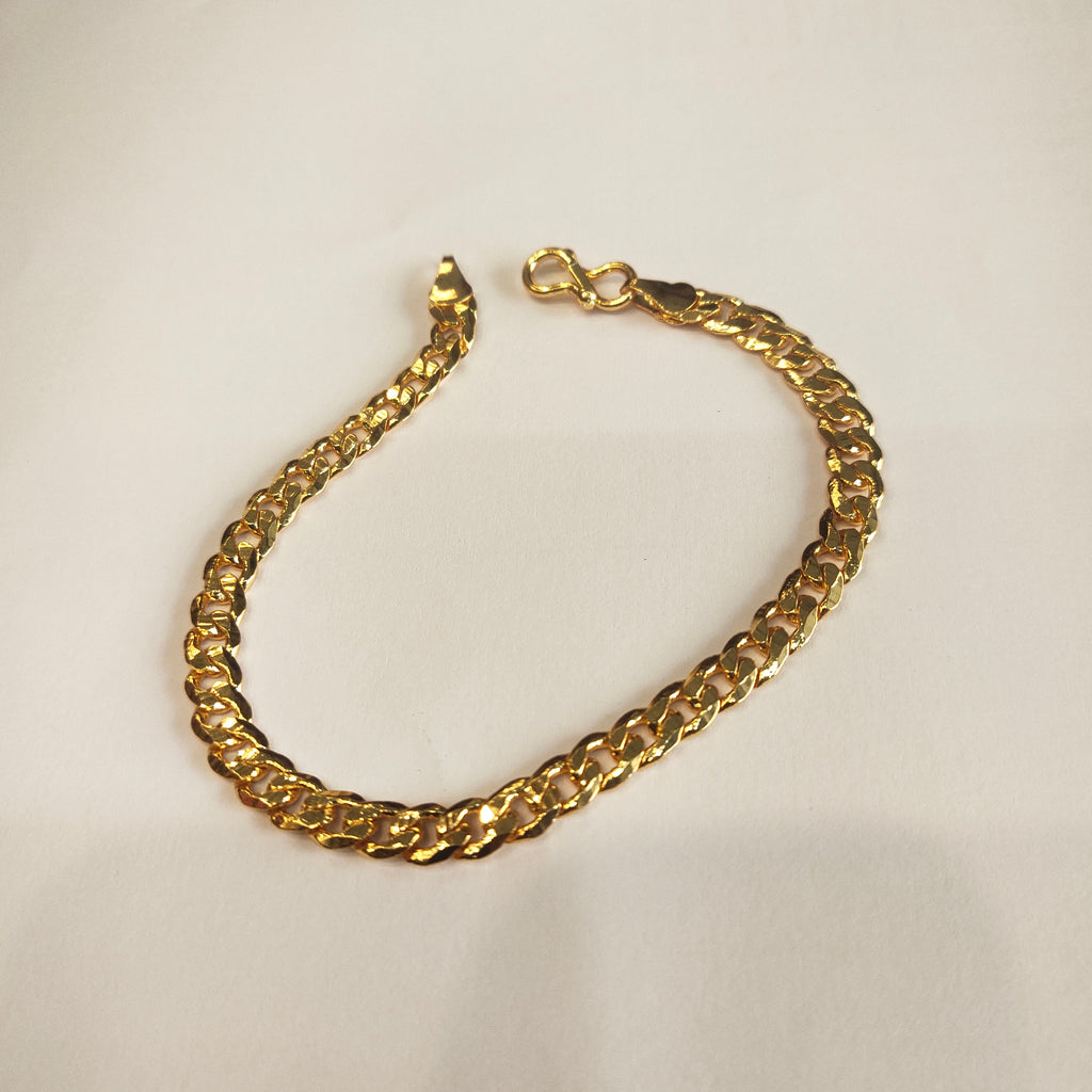 ASP Cuban 24K Gold Plated Bracelet for Men - Gleaming Elegance