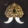 Tiger Nail Pendant | Puligoru Pendant with Polki & Gemstone