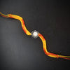 "Shimmering Elegance: 92.5 Silver Rakhi Adorned with Real Pearls"