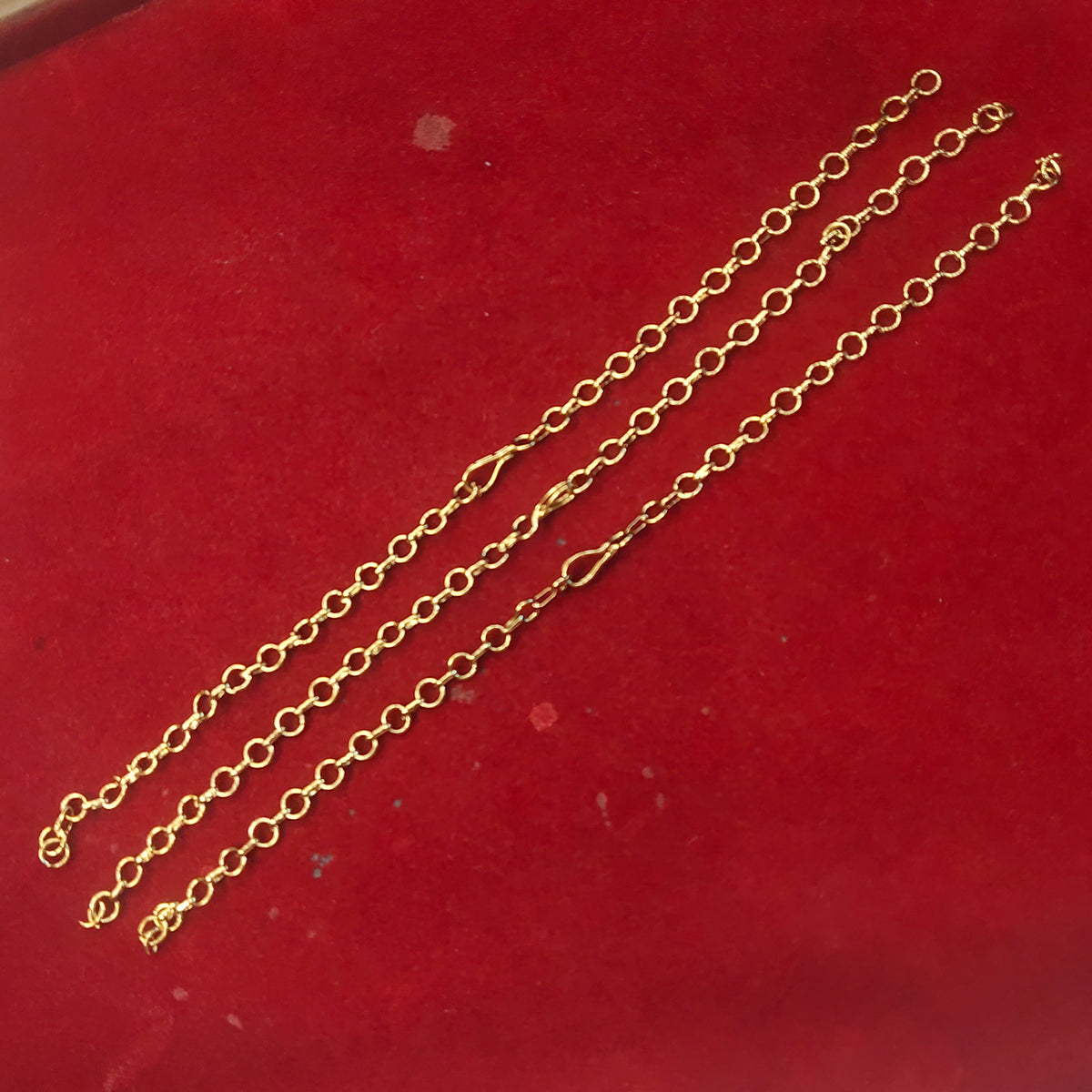 Gold Plated Back Chain Extender Set of 3 - 6 Inch