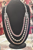 Ruby Diamond 3-Strand Haram Necklace – Red CZ & Gold Plated Long Necklace 681573982011