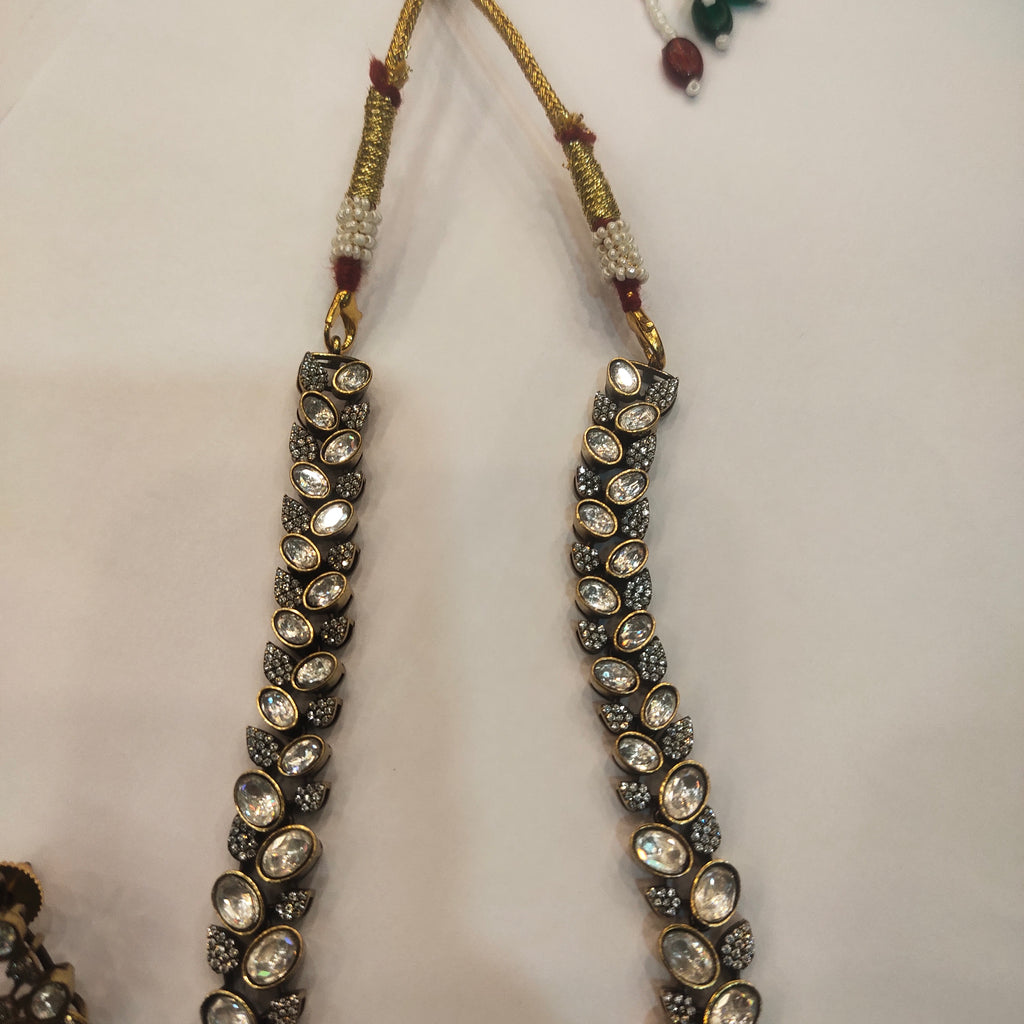 Asp Pink Victorian Polki Necklace Set