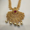 Asp Cz Gold Plated Long Necklace Set