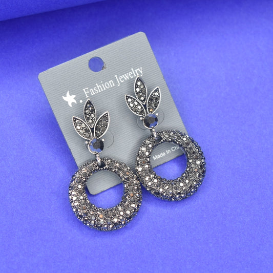"Elegant Essentials: Embrace Timeless Style with Black Crystal Earrings"