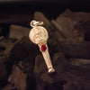 "Embrace the Power: Sterling Silver Hanuman Pendant with His Mighty Gada"