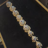 CZ Diamond Jada Billalu with Amethyst & Pearl Drops | Temple Jewelry Hair Chain