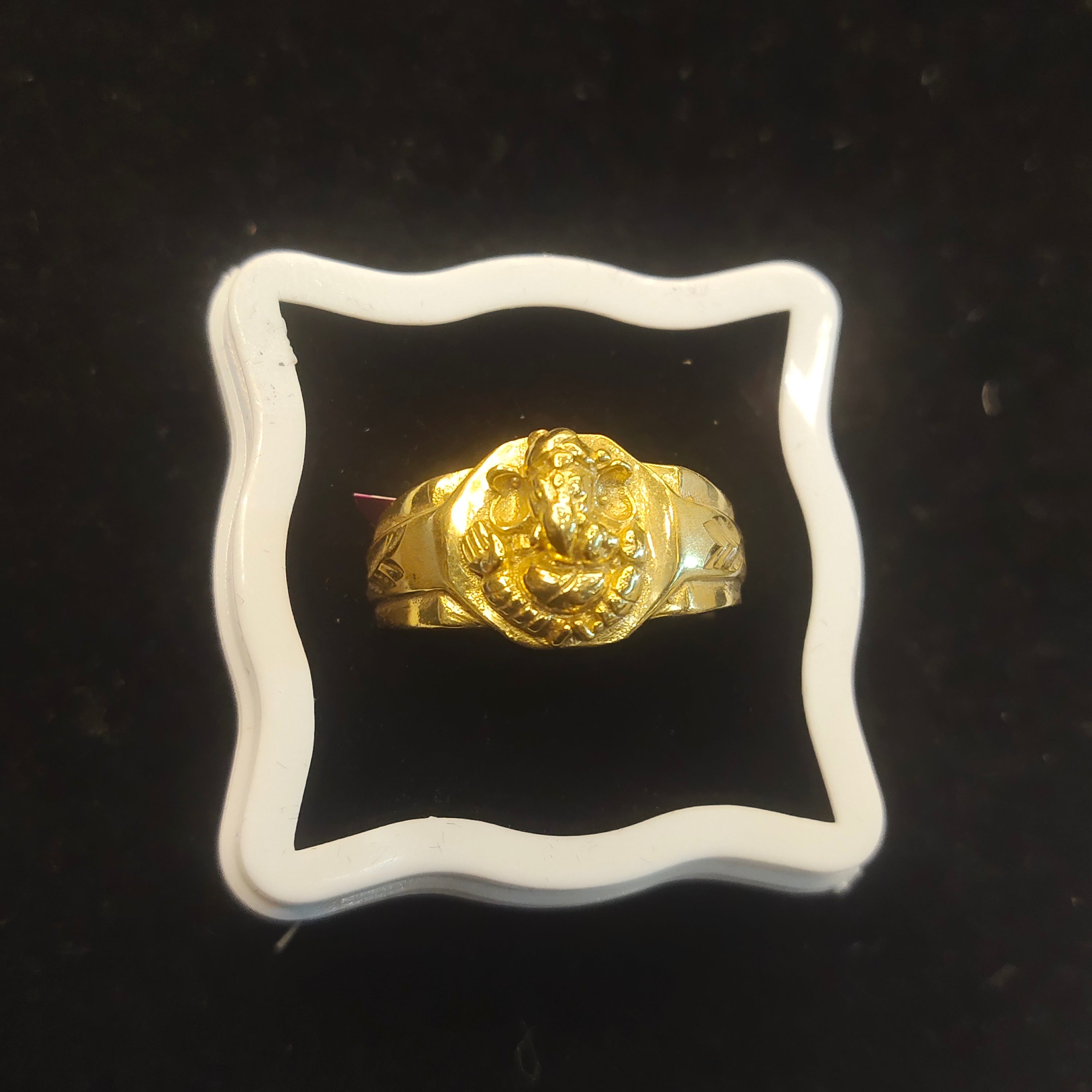 Gold Ganesha Signet Ring