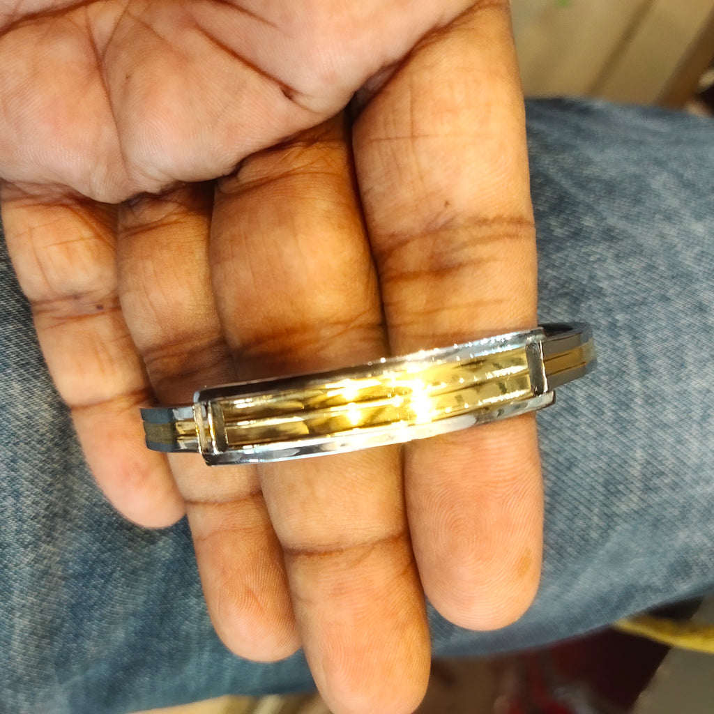 925 Silver Gold Filled Bangle Bracelet - Unisex