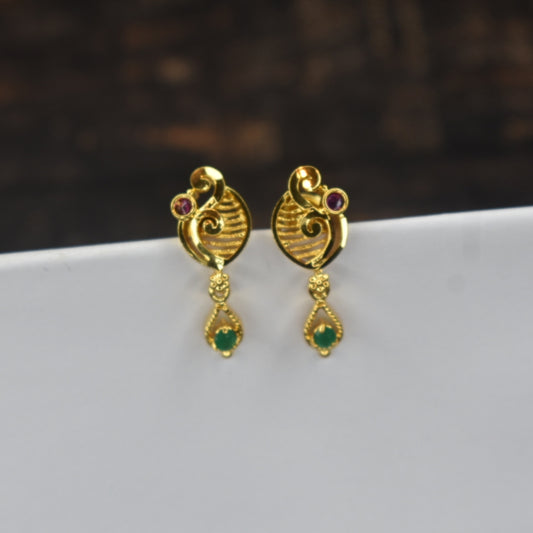 "Gleaming Elegance: 24K Gold-Plated Everyday Earrings by Asp Fashion Jewellery"