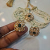 Asp Green Kundan Beaded Gold Plated Choker Necklace Set