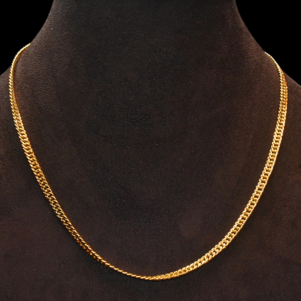 24K Gold Plated Chain for Men - 20 Inch Classic Design