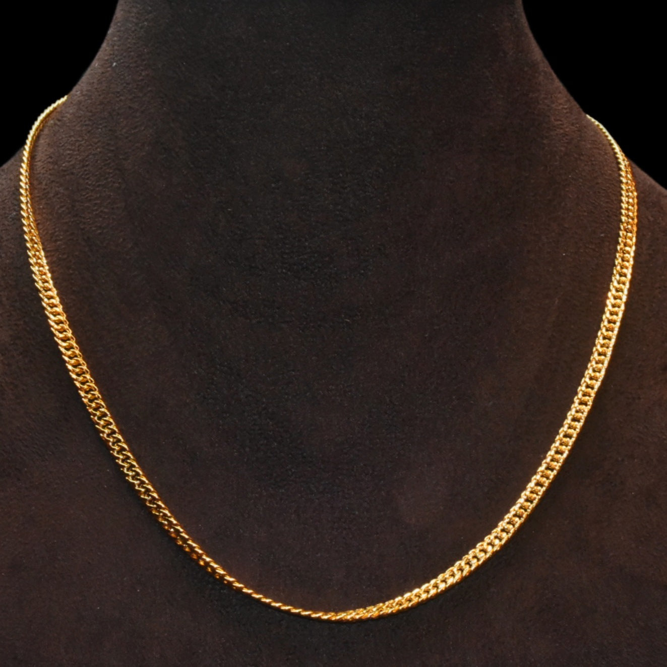 24K Gold Plated Chain for Men - 20 Inch Classic Design