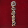 CZ Emerald Bridal Jadda Billau with Pearl Drops – Cascading Side Hair Jewelry