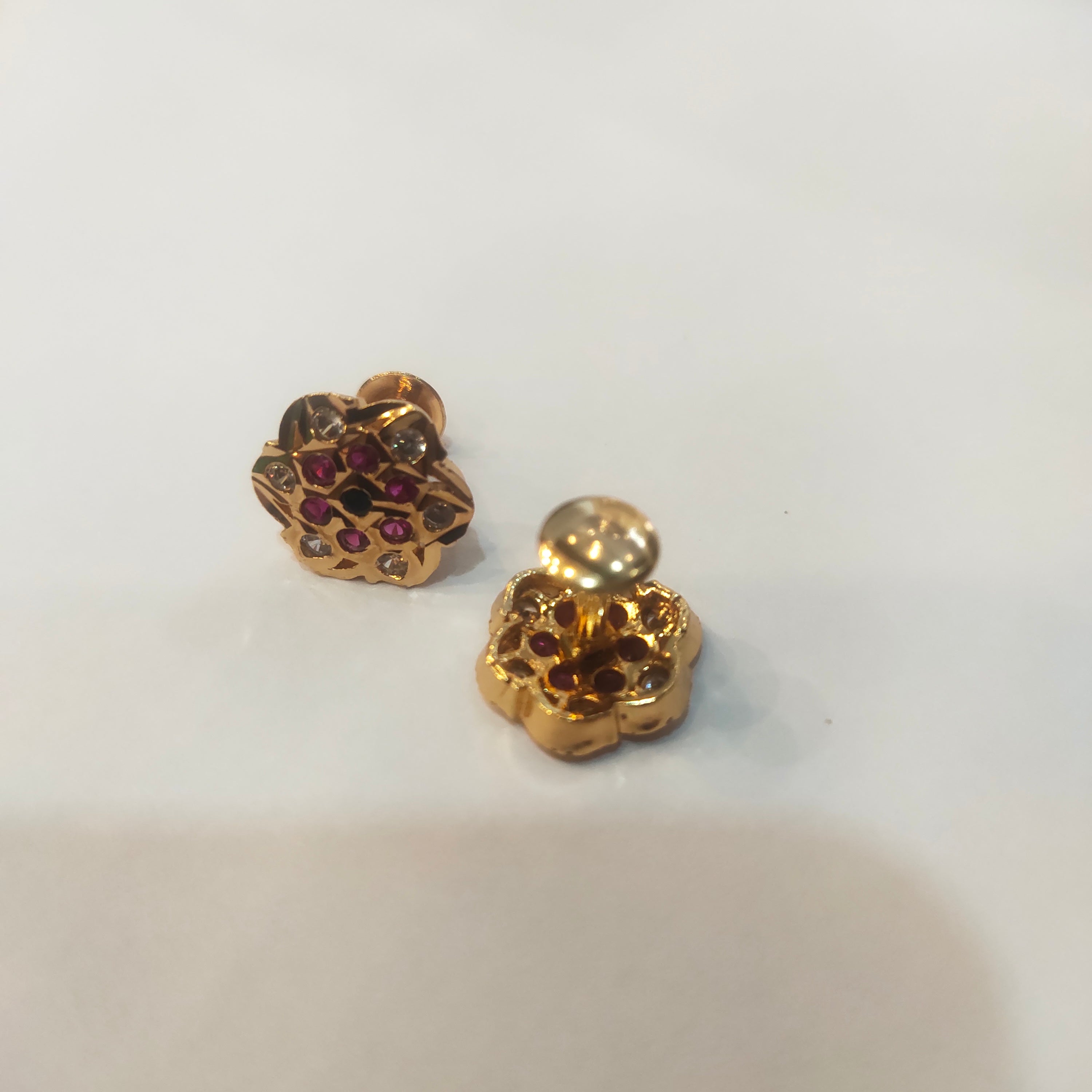 Panchaloha Stud Earrings for Women - Traditional Five Metal Alloy