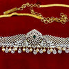 Zircon Rhodium-Gold Double Tone Diamond Look Chain Vaddanam for Bride