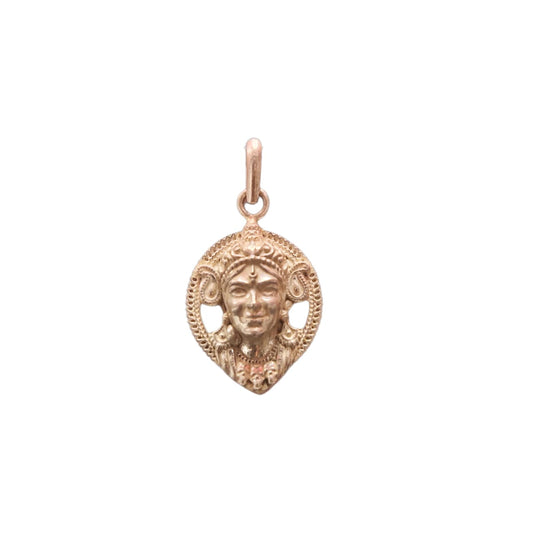 Adorn yourself with the divine grace: Durga Ma Silver Pendant - A precious symbol of strength and protection