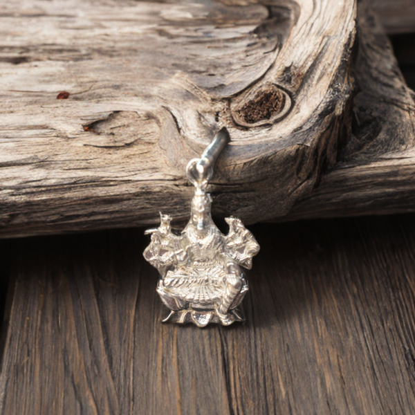 "Shine Bright: The Timeless Elegance of the Pure Silver Varahi Devi Pendant"
