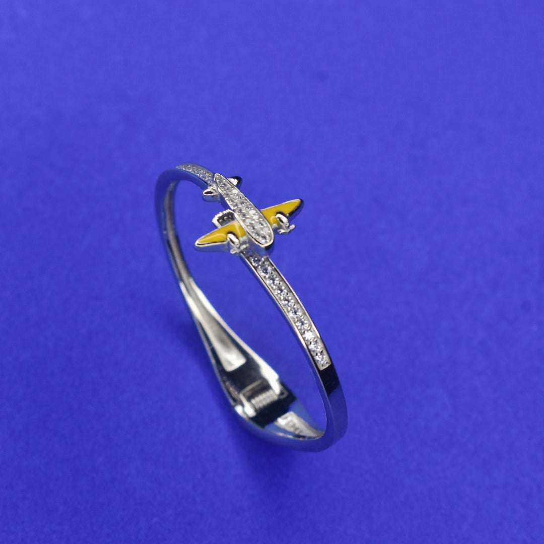 Sterling Silver Kids Kada Bracelet - Openable Baby Bangle for 1-3 Years