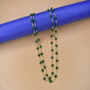 "Radiant Elegance: The Asp Fashion Two-Layered Emerald Necklace"